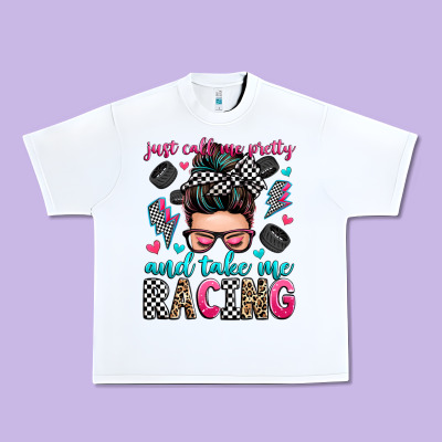 Just Call Me Pretty And Take Me Racing Urban Heavy Tee Designed By Zillion Design Studio