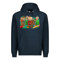 Navy teacher fall Premium Hoodie - MaliasSmallBusiness
