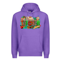 Purple teacher fall Premium Hoodie - MaliasSmallBusiness