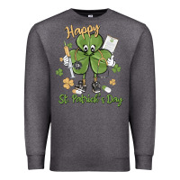 Charcoal Heather happy st. patrick's day Premium Sweatshirt - MaliasSmallBusiness