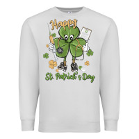 Dove Grey happy st. patrick's day Premium Sweatshirt - MaliasSmallBusiness