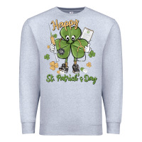 Heather Grey happy st. patrick's day Premium Sweatshirt - MaliasSmallBusiness