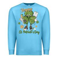 Ocean Blue happy st. patrick's day Premium Sweatshirt - MaliasSmallBusiness