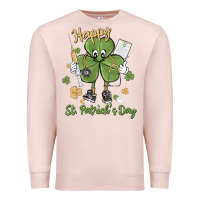 Pale Pink happy st. patrick's day Premium Sweatshirt - MaliasSmallBusiness