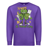 Purple happy st. patrick's day Premium Sweatshirt - MaliasSmallBusiness