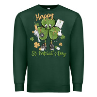 Sports Green happy st. patrick's day Premium Sweatshirt - MaliasSmallBusiness