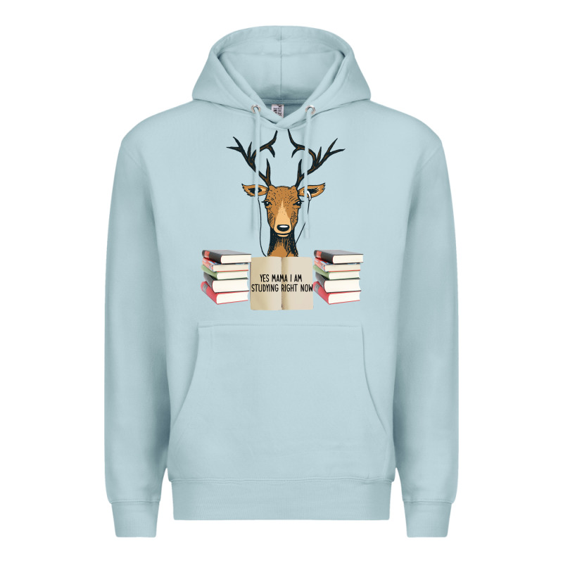 Yes Mama I Am Studying Right Now, Deer Premium Hoodie by Bettercallsaul | Teevron