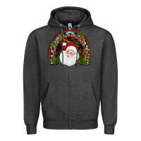 Charcoal Heather santa rainbow Zipper Hoodie - JahusDesignShop