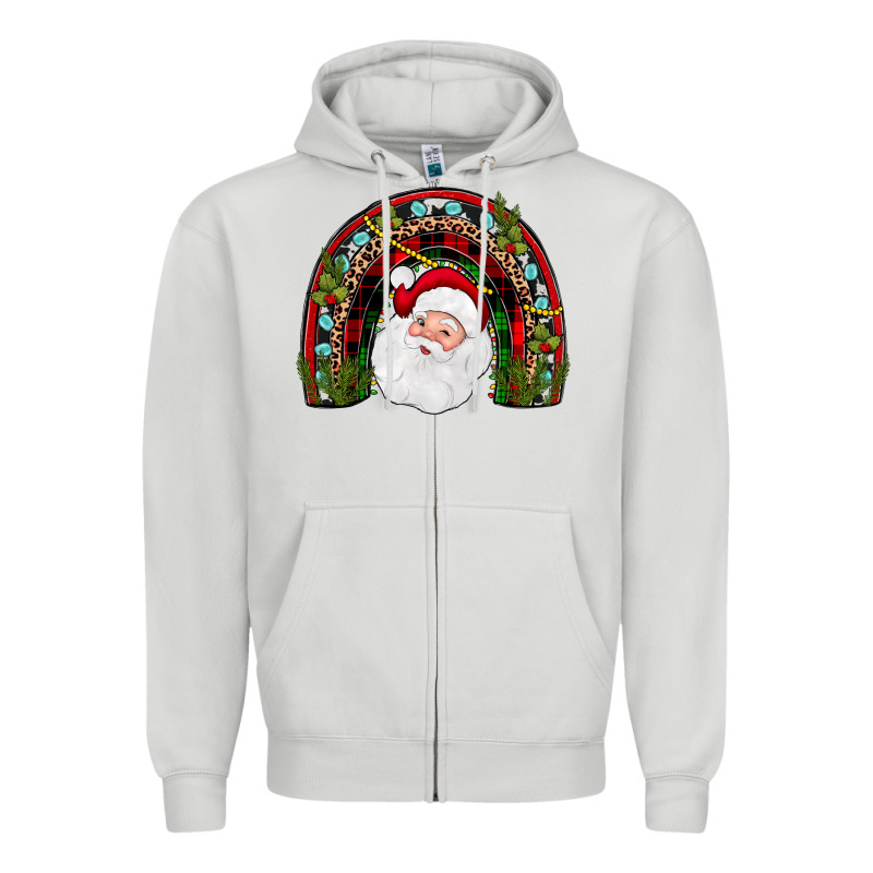 Santa Rainbow Zipper Hoodie by JahusDesignShop | Teevron