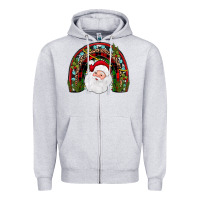Heather Grey santa rainbow Zipper Hoodie - JahusDesignShop