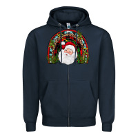 Navy santa rainbow Zipper Hoodie - JahusDesignShop