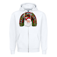 White santa rainbow Zipper Hoodie - JahusDesignShop
