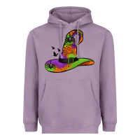 Lavender Witch Hat With Spiders Heavyweight Hoodie - Jasminsmagicworld