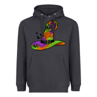Smoke Witch Hat With Spiders Heavyweight Hoodie - Jasminsmagicworld