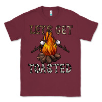 Burgundy lets get toasted Classic Tee - CowhideDigitalArt