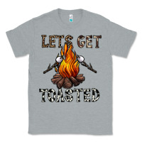 Heather Grey lets get toasted Classic Tee - CowhideDigitalArt