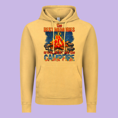 Vintage Hoodie the best memories are made around the campfire