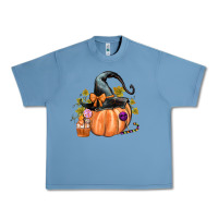 Pebble Blue Kids Pumpkin with Halloween Urban Heavy Tee - texasbilliewilder