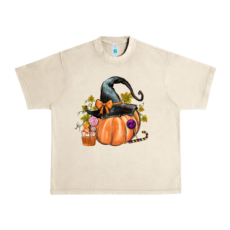 Kids Pumpkin With Halloween Urban Heavy Tee by texasbilliewilder | Teevron