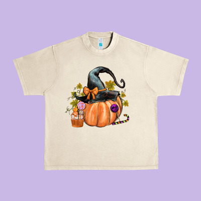 Kids Pumpkin With Halloween Urban Heavy Tee Designed By Texasbilliewilder