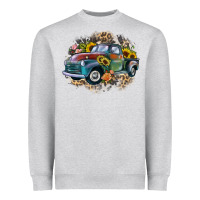 Heather Grey vintage truck western Heavyweight Sweatshirt - Zillion Design Studio