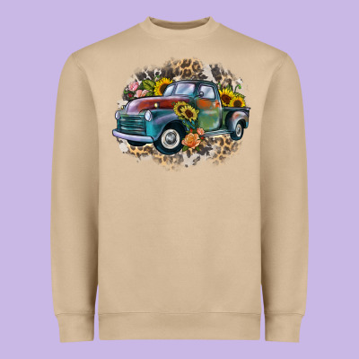 Vintage Truck Western Heavyweight Sweatshirt Designed By Zillion Design Studio