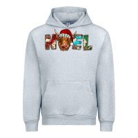 Heather Grey noel highland cow Urban Hoodie - Jasminsmagicworld