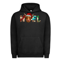 Pigment Black noel highland cow Urban Hoodie - Jasminsmagicworld