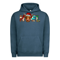 Pigment Midnight Navy noel highland cow Urban Hoodie - Jasminsmagicworld