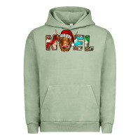 Pigment Oil Green noel highland cow Urban Hoodie - Jasminsmagicworld