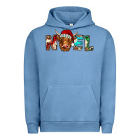 Pigment Pebble Blue noel highland cow Urban Hoodie - Jasminsmagicworld