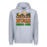 Heather Grey chicken nugs mama hugs Premium Hoodie - AdoDesignShop