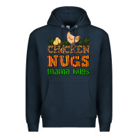 Navy chicken nugs mama hugs Premium Hoodie - AdoDesignShop