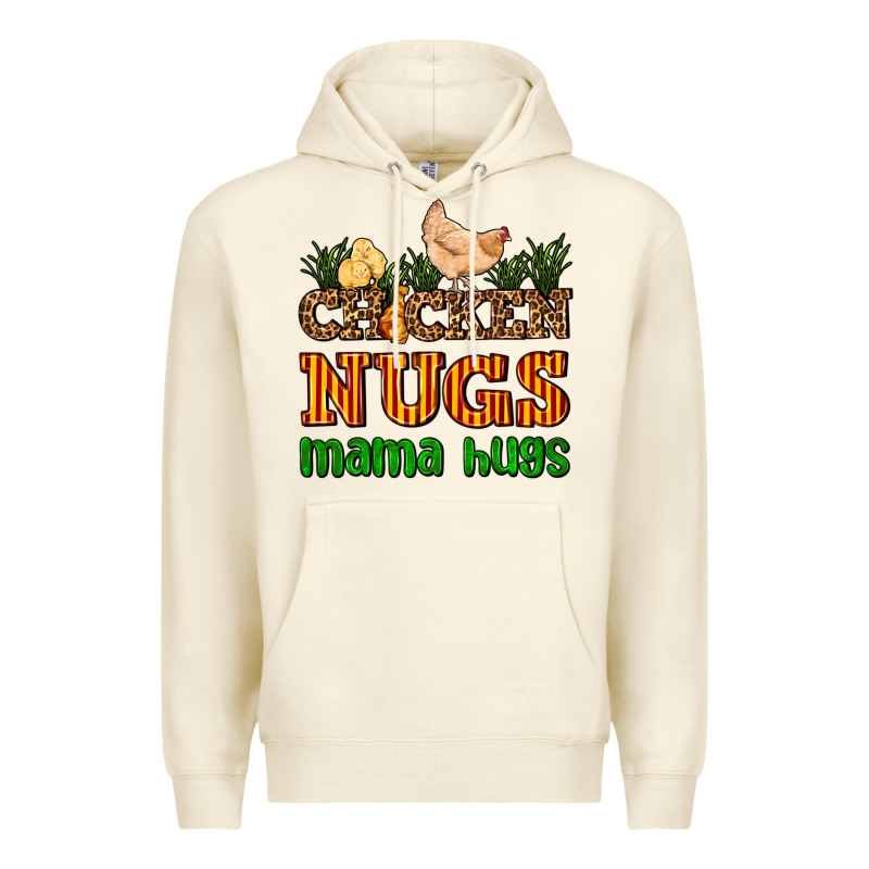 Chicken Nugs Mama Hugs Premium Hoodie by AdoDesignShop | Teevron