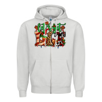 Dove Grey lets get lit with Christmas Zipper Hoodie - AdoDesignShop
