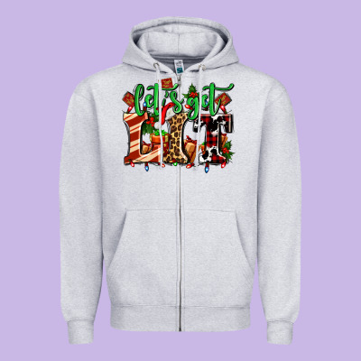 Lets Get Lit With Christmas Zipper Hoodie Designed By Adodesignshop