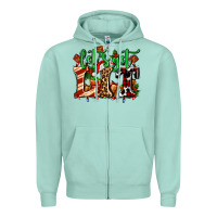 Seafoam lets get lit with Christmas Zipper Hoodie - AdoDesignShop