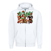 White lets get lit with Christmas Zipper Hoodie - AdoDesignShop