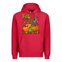 Cardinal fall for jesus he never leaves Premium Hoodie - MaliasSmallBusiness