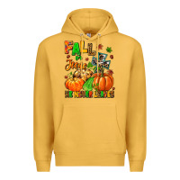 Mustard fall for jesus he never leaves Premium Hoodie - MaliasSmallBusiness