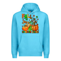 Ocean Blue fall for jesus he never leaves Premium Hoodie - MaliasSmallBusiness