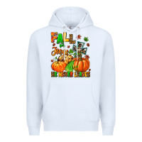 White fall for jesus he never leaves Premium Hoodie - MaliasSmallBusiness