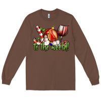 Chestnut joy to the world christmas wine Long Sleeve Tee - FaDigitalArtStudio
