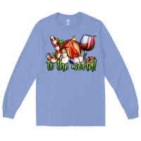 Colony Blue joy to the world christmas wine Long Sleeve Tee - FaDigitalArtStudio