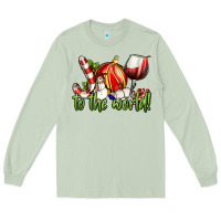 Matcha joy to the world christmas wine Long Sleeve Tee - FaDigitalArtStudio