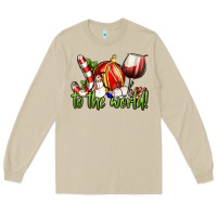 Mushroom joy to the world christmas wine Long Sleeve Tee - FaDigitalArtStudio