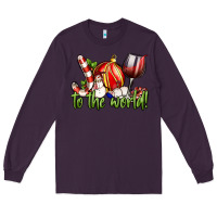 Plum joy to the world christmas wine Long Sleeve Tee - FaDigitalArtStudio
