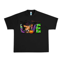 Black Love Halloween Cow Urban Heavy Tee - texasbilliewilder