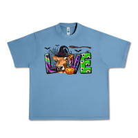 Pebble Blue Love Halloween Cow Urban Heavy Tee - texasbilliewilder