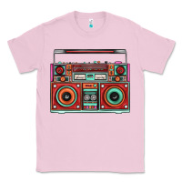 Bubblegum Pink Boombox Classic Tee - FaDigitalArtStudio